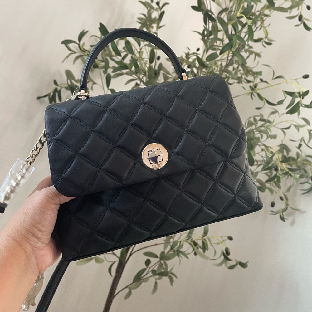 BNWT Kate Spade Elegant Black Quilted Handbag